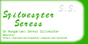 szilveszter seress business card